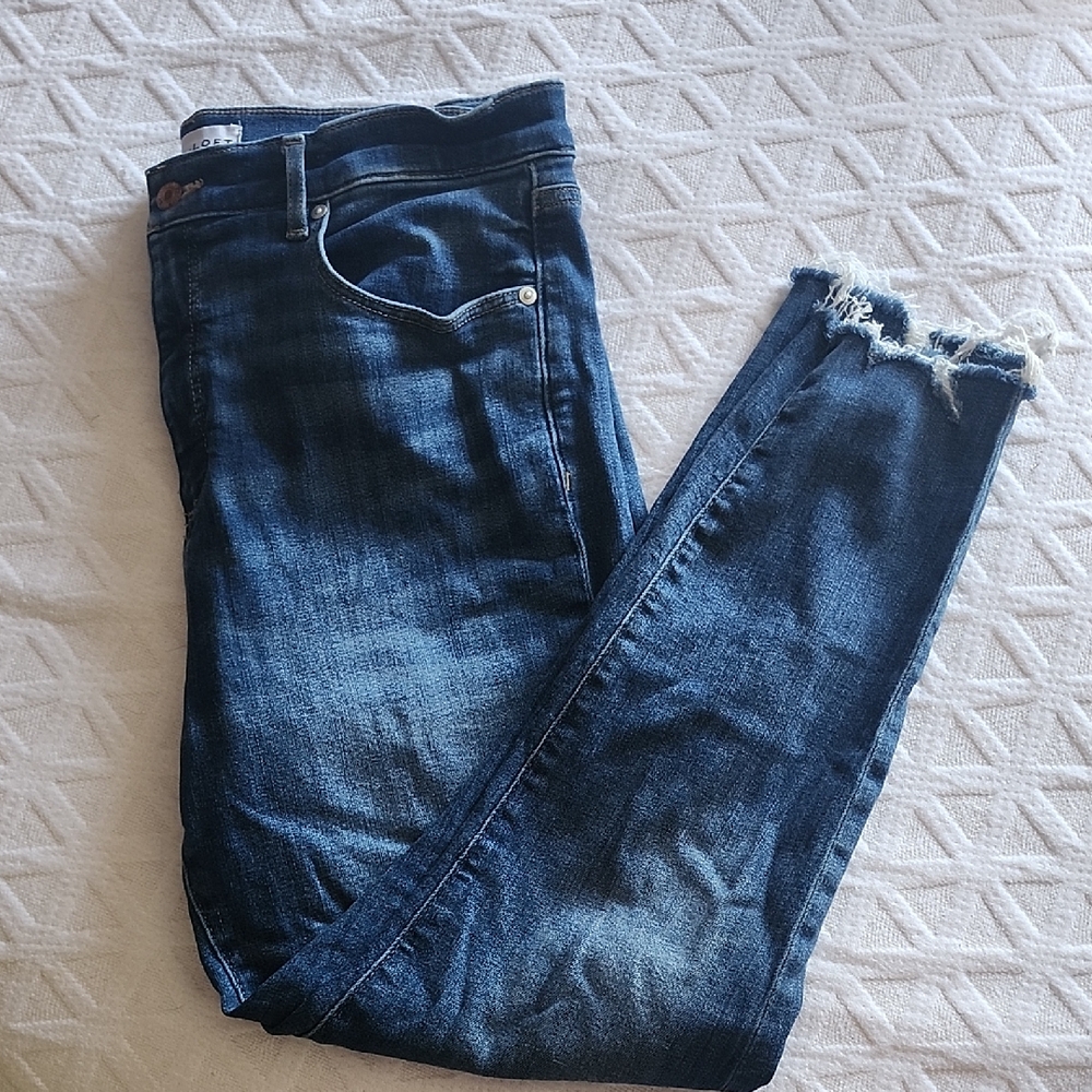 LOFT Dark Blue Ankle Jeans